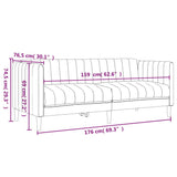 Ensemble de canapés 2 pcs marron tissu