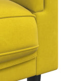 Ensemble de canapés 3 pcs avec coussins jaune velours