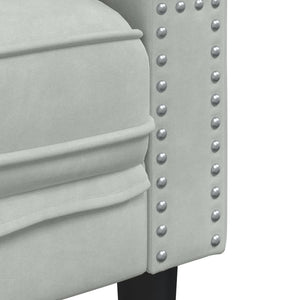 Ensemble de canapé Chesterfield et traversins 3 pcs gris clair