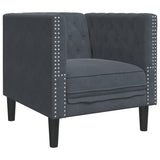 Ensemble de canapé Chesterfield et traversins 3 pcs gris foncé