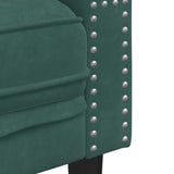 Ensemble de canapé Chesterfield et traversins 3 pcs vert foncé