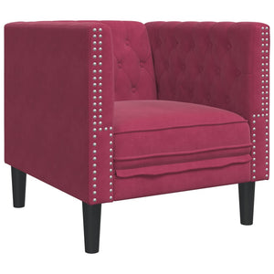 Ensemble de canapé Chesterfield et traversins 3 pcs velours