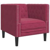 Ensemble de canapé Chesterfield et traversins 3 pcs velours