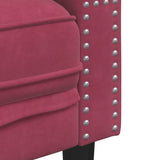 Ensemble de canapé Chesterfield et traversins 3 pcs velours