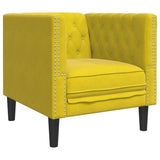 Ensemble de canapé Chesterfield et traversins 3 pcs velours