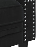 Ensemble de canapé Chesterfield et traversins 2pcs noir velours