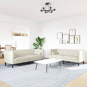 Ensemble de canapé Chesterfield et traversins 2pcs velours