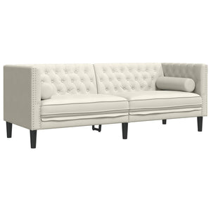 Ensemble de canapé Chesterfield et traversins 2pcs velours