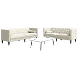 Ensemble de canapé Chesterfield et traversins 2pcs velours