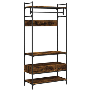 Armoire à tiroirs chêne fumé 89x39x184,5 cm bois d'ingénierie