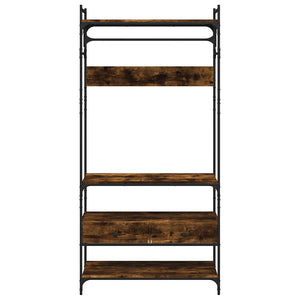 Armoire à tiroirs chêne fumé 89x39x184,5 cm bois d'ingénierie