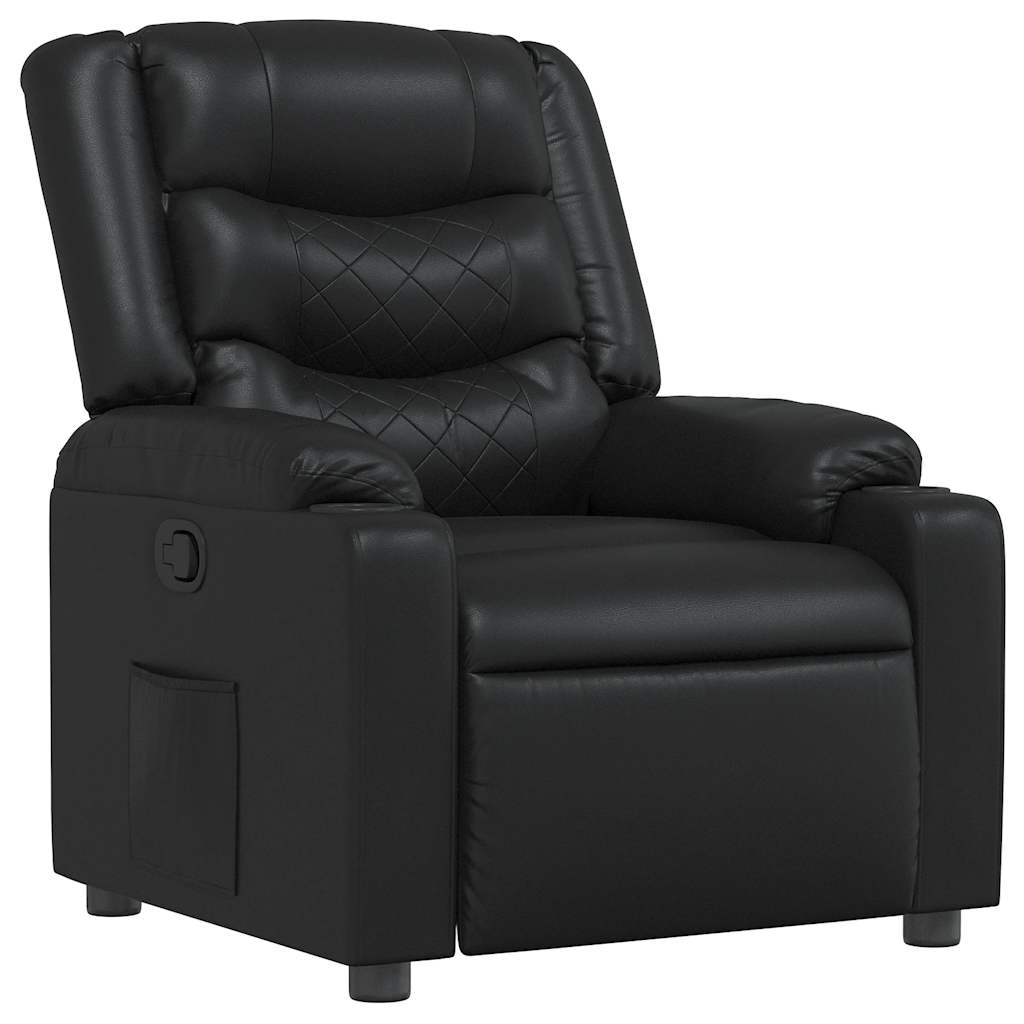 Fauteuil inclinable Noir Similicuir