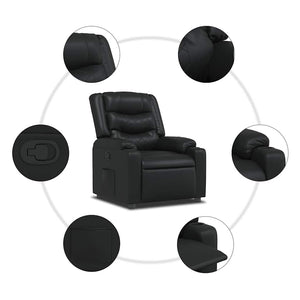 Fauteuil inclinable Noir Similicuir