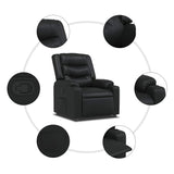 Fauteuil inclinable Noir Similicuir