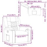 Fauteuil inclinable Noir Similicuir