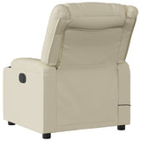 Fauteuil inclinable de massage Crème Similicuir