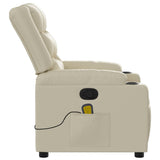Fauteuil inclinable de massage Crème Similicuir