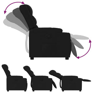 Fauteuil inclinable Noir Tissu