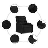 Fauteuil inclinable Noir Tissu