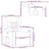 Fauteuil inclinable Noir Tissu