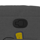 Fauteuil de massage inclinable Gris foncé Tissu