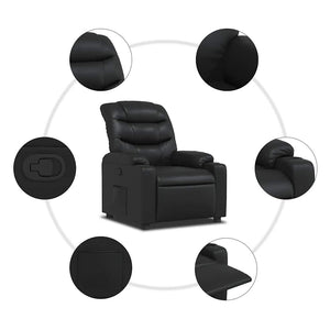 Fauteuil inclinable Noir Similicuir