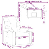 Fauteuil inclinable Noir Similicuir