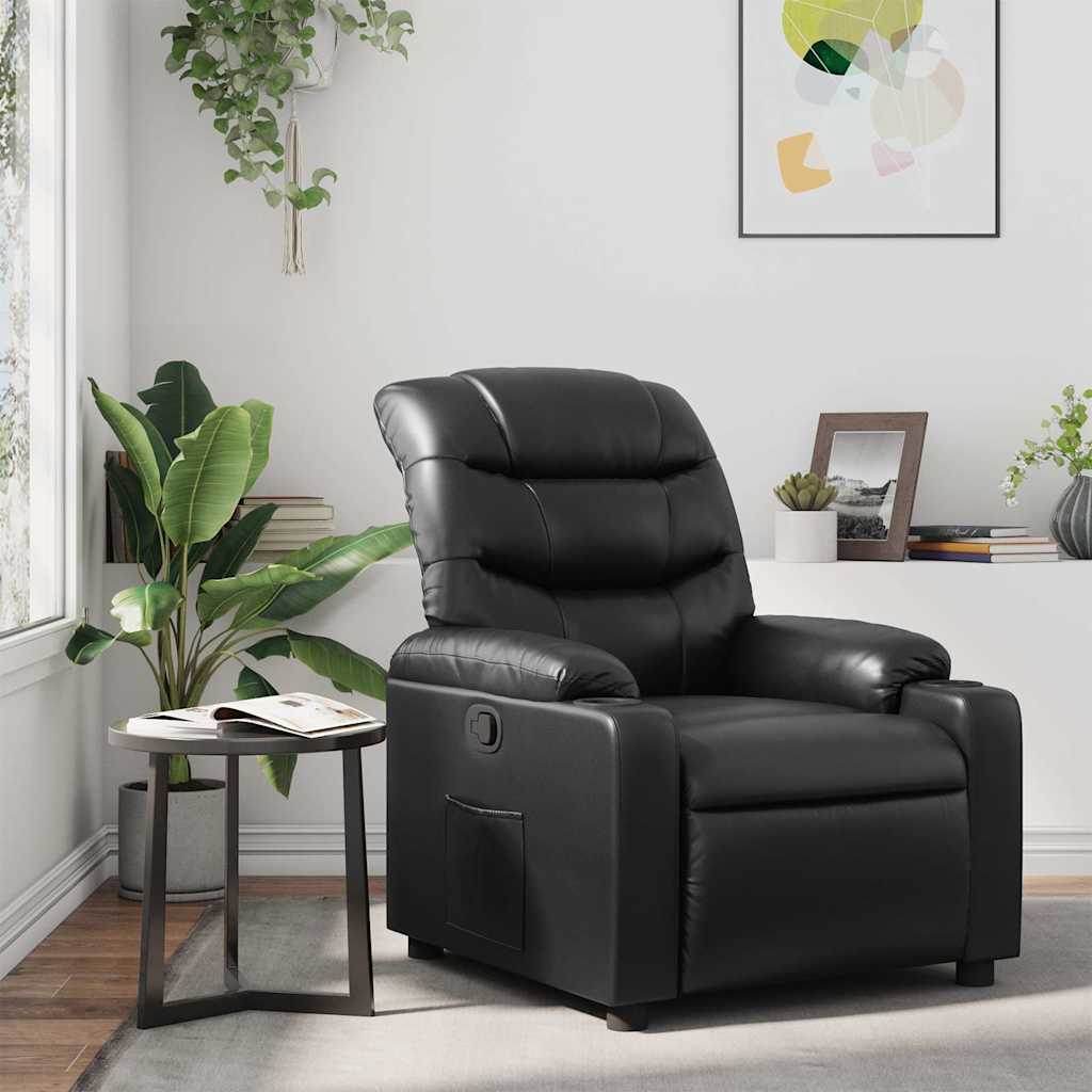 Fauteuil inclinable Noir Similicuir