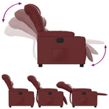 Fauteuil inclinable Rouge bordeaux Similicuir
