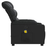 Fauteuil de massage inclinable Noir Similicuir