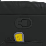 Fauteuil de massage inclinable Noir Similicuir