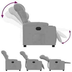 Fauteuil inclinable Gris clair Tissu