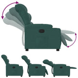 Fauteuil inclinable Vert foncé Tissu