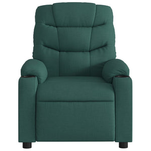 Fauteuil inclinable Vert foncé Tissu