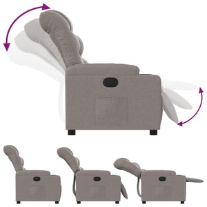 Fauteuil inclinable Taupe Tissu