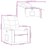 Fauteuil inclinable Taupe Tissu