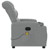 Fauteuil de massage inclinable Gris clair Tissu