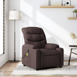 Fauteuil de massage inclinable Marron foncé Tissu