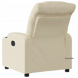 Fauteuil de massage inclinable Crème Tissu