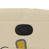 Fauteuil de massage inclinable Crème Tissu