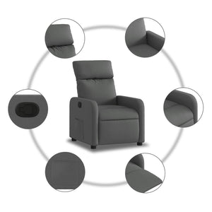 Fauteuil inclinable Gris foncé Tissu