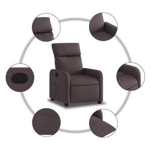 Fauteuil inclinable Marron foncé Tissu