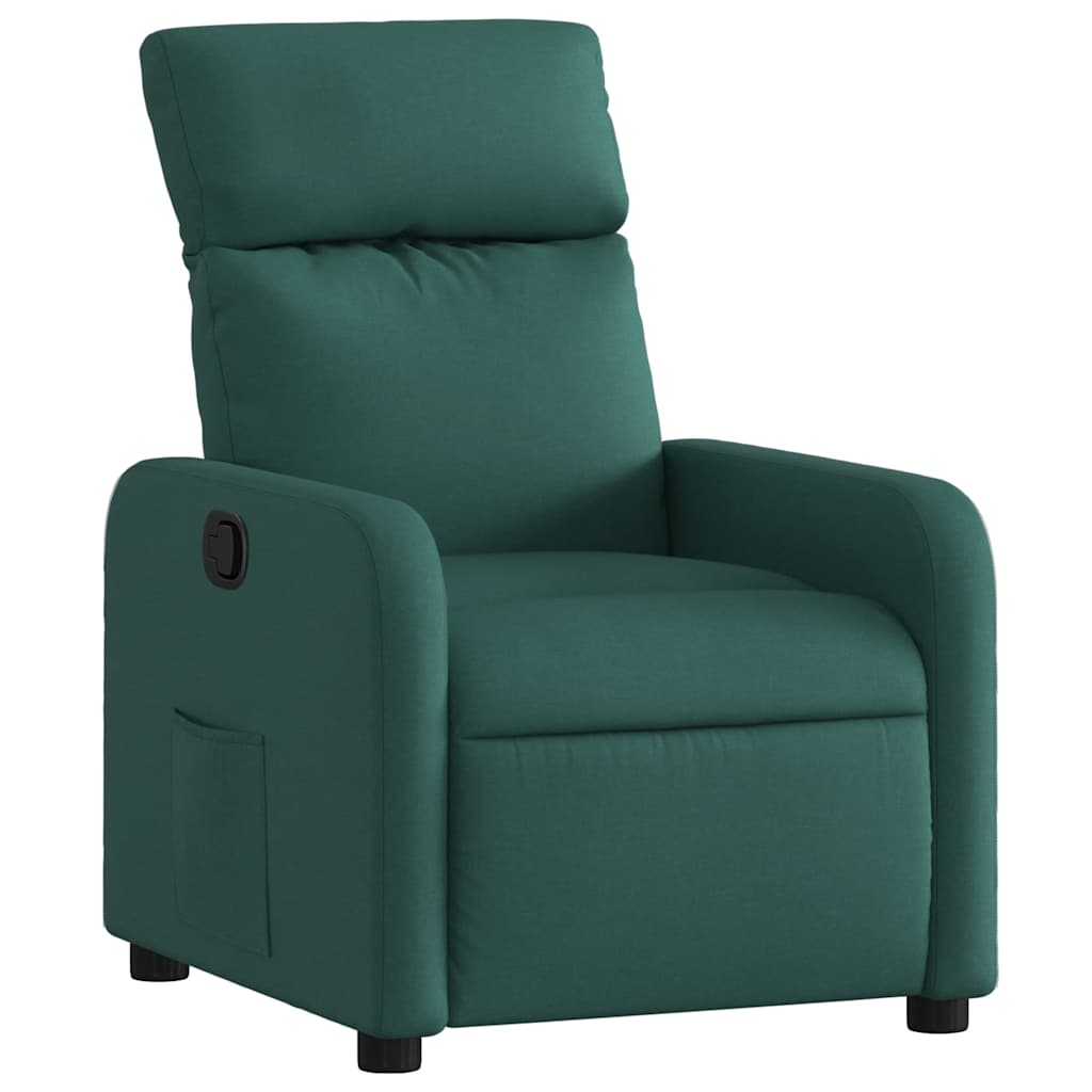 Fauteuil inclinable Vert foncé Tissu