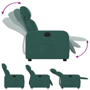 Fauteuil inclinable Vert foncé Tissu