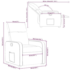 Fauteuil inclinable Vert foncé Tissu