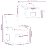 Fauteuil inclinable Vert foncé Tissu