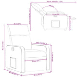Fauteuil inclinable Taupe Tissu