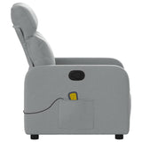 Fauteuil de massage inclinable Gris clair Tissu