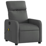Fauteuil de massage inclinable Gris foncé Tissu
