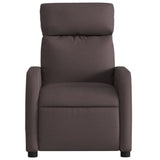 Fauteuil de massage inclinable Marron foncé Tissu